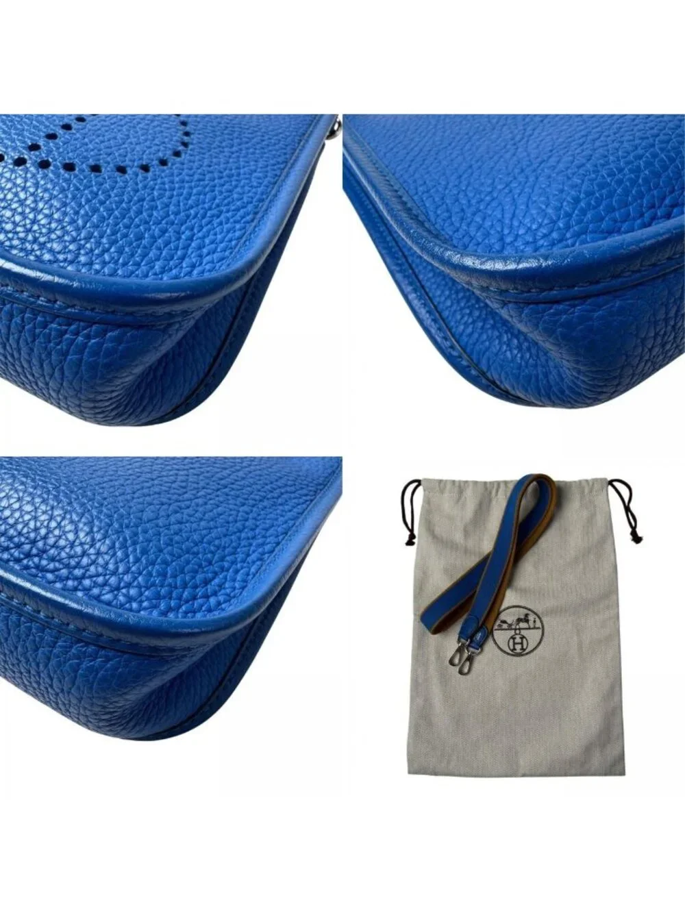 Hermes Evelyne Amazon TPM Blue Zellige Shoulder Bag